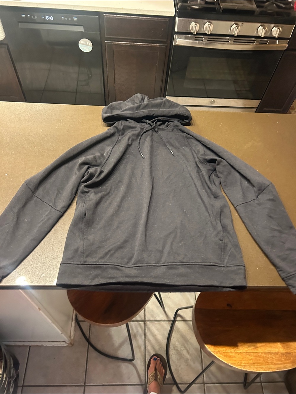 lululemon athletica Black Hooded Pullover Sweatshirt